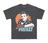 Elvis Presley Elvis Presley Grey Photo T-Shirt Marchandises d'artiste Mixte