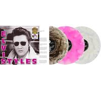 Elvis Presley - Elvis Styles 3LP 30 cm Effet Cloudy Rose Néon, Noir & Blanc