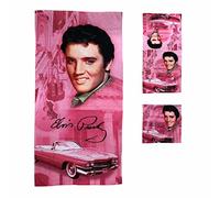 Elvis Presley Ensemble de Serviettes de Bain 3 pièces, Rose avec Guitares - Mid-South Products