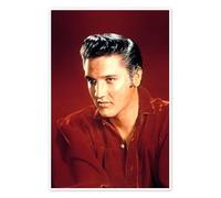 Elvis Presley I Poster 70 x 100 cm Rouge Tableaux Décoration murale