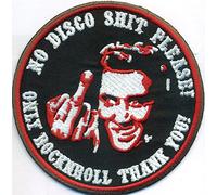 Elvis Presley, No Disco Shit Please, Only Rock nRoll, Rockabilly Biker Patch écusson
