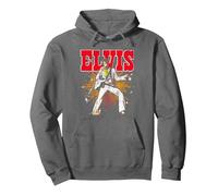 Elvis Presley Official Retro Sweat à Capuche, Unisexe pour Adultes, Asphalte, L