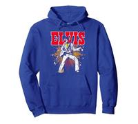 Elvis Presley Official Retro Sweat à Capuche, Unisexe pour Adultes, Bleu Royal, S