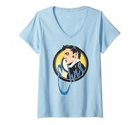 Elvis Presley Official Vintage Circle T-Shirt avec Col en V