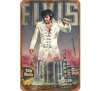 Elvis Presley Panneaux d’étain Vintage Affiche de métal rétro Plaque de Panneau Mur Art décor 8×12 Pouces