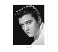 Elvis Presley Portrait II Poster 13 x 18 cm Noir et blanc Tableaux Décoration murale