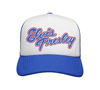 Elvis Presley Produit Artistique Standard Unisexe, Blanc et Bleu, Blanc avec Bleu, Taille Unique