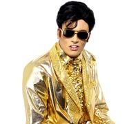 Elvis Presley sous Licence Lunettes de Soleil Hommes Or Accessoire Déguisement
