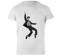 Elvis Presley T-Shirt Femme Basic Coton Gris Basic Cotton Grey Women's T-Shirt