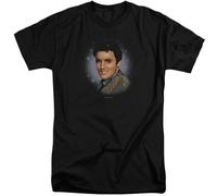 Elvis Presley Tall T-Shirt Star Portrait TeeBlackXL