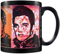 Elvis Presley - Tasse à café "Pop Panels" PM10915 (Taille unique) (Noir/Rose/Orange)