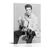 Elvis PresleyArt Impression sur toile de peintures à l'huile Reproduction moderne sur toile Paysage abstrait Images imprimées sur toile Décoration murale pour la maison ou le bureau Style cadre 30 x