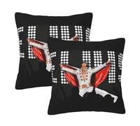 Elvis Singer Presley Rock Taie d'oreiller en Peluche réversible, Coussin de Protection décoratif carré Doux, Fermeture Super Respirante, taies d'oreiller carrées Standard de 2,22"x22"