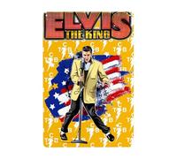 Elvis Singer Rock-Presley - Plaque en métal vintage pour maison, bar, club, cuisine, garage, café - 20,3 x 30,5 cm