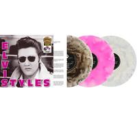 Elvis Styles Vinyle Effet Nuage Rose Néon, Noir et Blanc Vinyle