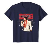 Elvisly Yours Elvis Presley Aloha du Hawaii Show 1973 T-Shirt, Enfant, Bleu Marine, 3 Ans