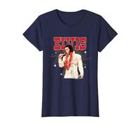 Elvisly Yours Elvis Presley Aloha du Hawaii Show 1973 T-Shirt, Femme, Bleu Marine, XS