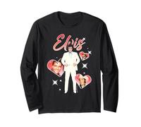 Elvisly Yours Elvis Presley Cœurs pour la Saint-Valentin Manche Longue