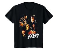 Elvisly Yours Elvis Presley Montage Photo en Direct T-Shirt, Enfant, Noir, 4 Ans