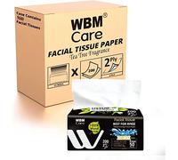 Elvissmart Lot de 48 mouchoirs double épaisseur au parfum d'arbre à thé - 200 feuilles (9600 au total) - Ultra doux - 100 % naturel - Idéal pour le rinçage