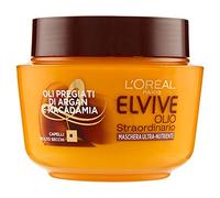 Elvive L'Oréal Paris Elvive Masque nourrissant pour cheveux secs ou éteints Huile Extraordinaire 300 ml Lot de 3 x 300 ml [900 ml]