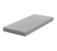 ELVORIN Matelas pliable 3 plis 90 x 200 cm, 15 cm, mousse à mémoire de forme gel, housse lavable, gris clair
