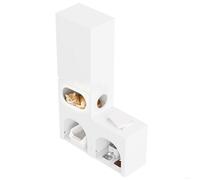 ELVORIN Meuble litière pour chat, pour 2 litières, avec colonne à griffer et zone de repos, blanc, 140 x 45 x 195 cm