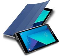 ELVORIX-Cadorabo Coque Tablette pour Samsung Galaxy Tab S3 (9.7" Zoll) SM-T820N / T825N en Bleu FONCÉ Jersey ¿ Housse Protection Très Fine en Similicuir en Style Livre avec Auto Wake Up et Stand Hori