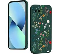 ELVORIX-Coque pour Google Pixel 6a Silicone Antichoc Antidérapant, Étui Protection à Motifs Mignon Durable Souple Mince Intégrale Protection Housse (Floral,Green)