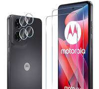ELYCO Compatible avec Motorola Moto G24 / G04 / G04S / E14 5G Verre Trempé, 2 Pcs Protection Écran + 2 Caméra Protecteur, 9H Dureté sans Bulles Anti-Rayures/Anti-Empreinte HD Film Protection Décran