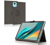 ELYCO Coque Compatible avec DOOGEE T36, Housse Etui de Slim Léger avec Dragonne, PU Flexible Cover avec Multi-Angle Fonction Support, Noir