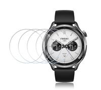 ELYCO Protection Écran Compatible avec Xiaomi Watch S4 Verre trempé, 4 Pièces 9H Dureté Protection ecran, Sans Bulles, Anti-rayure, Anti Empreinte, Ultra HD Film