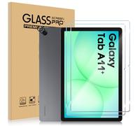ELYCO Protection Écran en Verre Trempé pour Samsung Galaxy Tab A11 Plus/A11+, 2 Pièces Film de Protection + 2 Pièces Caméra Arrière Protecteur, 9H Dureté Anti Rayures, HD Clair