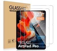 ELYCO Protection Écran en Verre Trempé pour TECLAST Artpad Pro, 2 Pièces Film de Protection Écran, 9H Dureté Anti Rayures, Facile à Installer, HD Clair