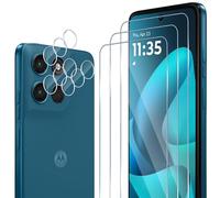 ELYCO Protection Écran pour Motorola Moto G57/G57 Power/G67 Power 5G, 3 Pièces Films Verre Trempé + 3 Pièces Caméra Arrière Protecteur, 9H Dureté, Full Cover Anti-Bulles/Anti-Rayures, HD Transparent