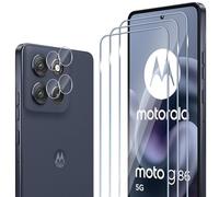 ELYCO Protection Écran pour Motorola Moto G86 5G/G86 Power 5G, 3 Pièces Verre Trempé + 2 Pièces Caméra Arrière Protecteur, 9H Dureté, Full Cover Anti-Bulles/Anti-Rayures, HD Transparent