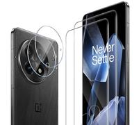 ELYCO Protection Écran pour OnePlus 13 5G, 2 Pièces 3D Verre Trempé + 2 Pièces Caméra Arrière Protecteur, 9H Dureté, Full Cover Anti-Bulles/Anti-Rayures, HD Transparent