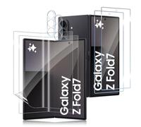 ELYCO Protection Écran Pour Samsung Galaxy Z Fold 7, 2 Pièces Verre Trempé 9H Dureté Avant + 2 Pièces Flexible À l'intérieur + 2 Pcs Caméra Arrière Protecteur, HD Sans Bulles Film