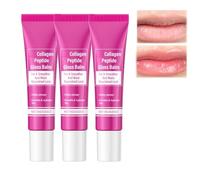Elycura Baume à Lèvres Au Peptide De Collagène,Repulpant Levre Puissant Lip Plumper,Lèvres BâTon De Restauration,Hydraté et Adoucissant,Effet De Comblement Pour Les Ridules et Plus Complète (3PC)