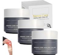 Elycura Lot de 3 crèmes nerveuses pour soins nerveux Crème apaisante professionnelle pour soulager la douleur nerveuse, ingrédients naturels, soulagement efficace pour le dos, le cou, les mains, les