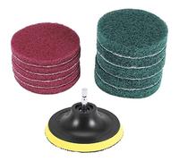 Elydiva 11 PièCes SéRies Ensemble de Brosse à RéCurer éLectrique Tampon de Polissage pour Perceuse à Brosse AlimentéE en Tuile éPurateur Tampons à RéCurer Outil de Nettoyage