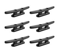 Elydiva 6 PièCes Taquet de Bateau Noir Taquets de Kayak Taquets de Quai de Bateau Taquet de Canoë Kayak Taquets en Nylon de 4 Pouces pour Accessoires D'Amarrage de Bateau