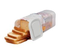 Elydiva Boîte à Pain Transparente en Plastique pour Conserver Les Toasts Frais avec Couvercle, Bac à Pain, Récipient de Stockage du Pain, et Facile à Utiliser A