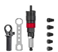 Elydiva Kit de Machine à Riveter Sans 2,4 Mm/3,2 Mm/4,0 Mm/4,8 Mm/6,4 mm Outils de Rivetage à Écrou D'Insertion Adaptateur de Rivet Électrique Industriel