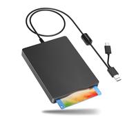 Elydiva Lecteur de Disquettes, Lecteur de Disquettes Externe 3,5 Pouces avec USB Type-C, Lecteur de Disquettes FDD Portable pour Ordinateur Portable