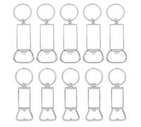 Elydiva Lot de 10 éBauches de Porte-CléS de Sublimation - ÉTui Porte-CléS de Sublimation ou Ouvre-Bouteille de Sublimation en MéTal pour Transfert de Chaleur, Set A