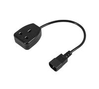 Elydiva Prise de Sortie IEC320 C14 vers UK BS1363A, Prise Mâle IEC C14 vers Prise UK 3Pin Câble Adaptateur Secteur pour PDU UPS (0.)