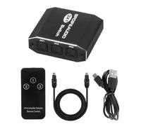 Elydiva Sélecteur de Répartiteur Audio Optique Numérique SPDIF Toslink Sortie 3x1 avec Contrôle IR Prenant en Charge DTS AC3