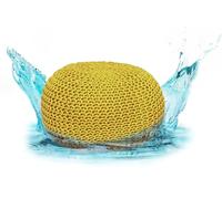 ELYFLAIR® Pouf de qualité supérieure imperméable - Diamètre 55 cm ou 45 cm - Pour extérieur et intérieur - Tabouret aspect grosse maille - Pour jardin, terrasse, piscine - 100 % plastique recyclé