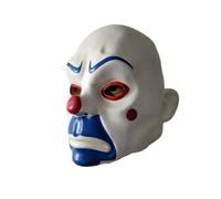 eLymwoo Masque de clown The Dark Joker Robber pour fête costumée d'Halloween, détails du visage réalistes, demi-tête (B)